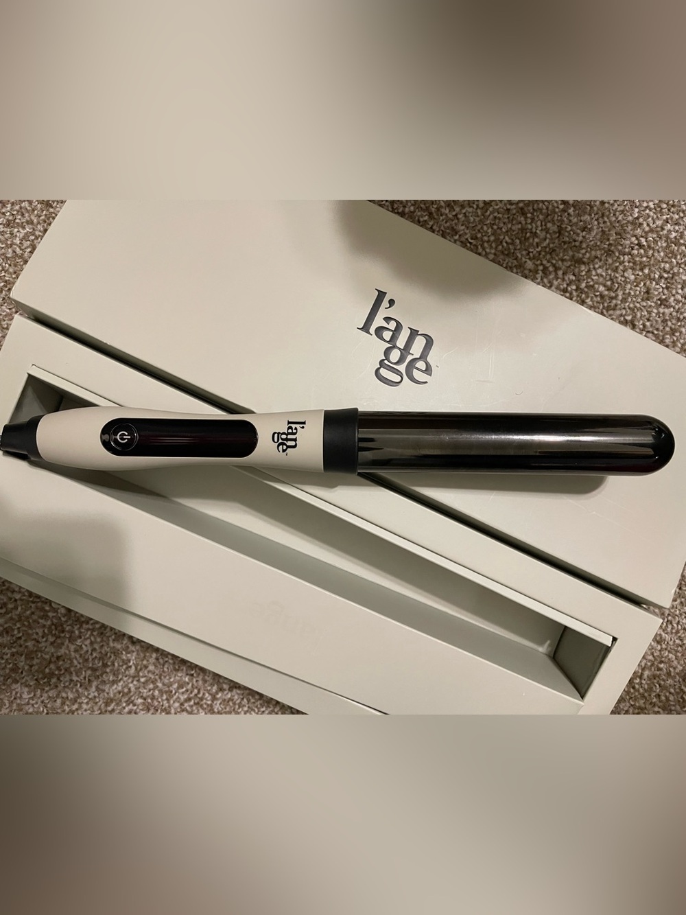 Lange Black and White Curling Iron